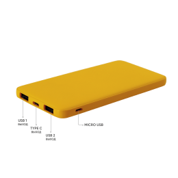 1 Внешний аккумулятор Bplanner Power 1 ST, софт-тач, 5000 mAh (Желтый)