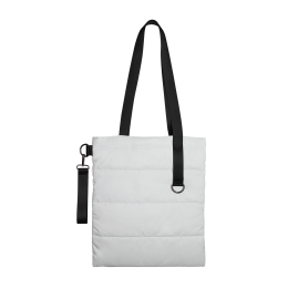 1 Шоппер Superbag Bubble, стёганый, без застёжки (белый с черным)