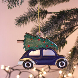 1 Ёлочная игрушка Машинка (синий)