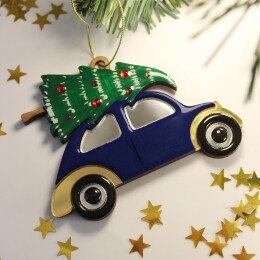 1 Ёлочная игрушка Машинка (синий)