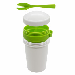 1 Ланч-бокс Veggie to go Green Line с вилкой (салатовый)