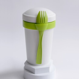 1 Ланч-бокс Veggie to go Green Line с вилкой (салатовый)