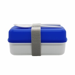 1 Ланч-бокс Lunch Blue line со столовыми приборами (синий)