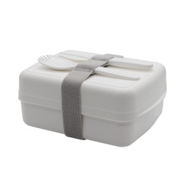 1 Ланч-бокс Lunch Green Line со столовыми приборами (белый)