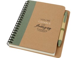 Разное Блокнот "Priestly" с ручкой, зеленый яркий