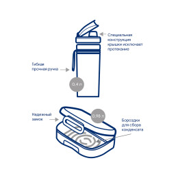 mid-oceangift Бутылка для воды "Drinkme" 350 мл синий