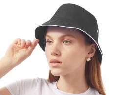 US Basic Панама с контрастной окантовкой , темно-серый/белый