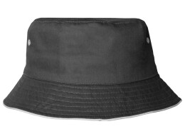 US Basic Панама с контрастной окантовкой , темно-серый/белый