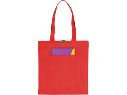 Разное Сумка Clip из хлопка 340 г/м2 с застежкой из экокожи, красный