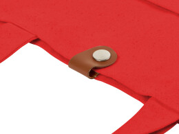 Разное Сумка Clip из хлопка 340 г/м2 с застежкой из экокожи, красный