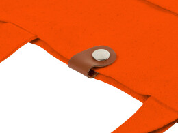 Разное Сумка Clip из хлопка 340 г/м2 с застежкой из экокожи, оранжевый