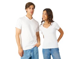 US Basic Футболка "Heavy Super Club" мужская с V-образным вырезом, белый