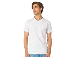 US Basic Футболка "Heavy Super Club" мужская с V-образным вырезом, белый