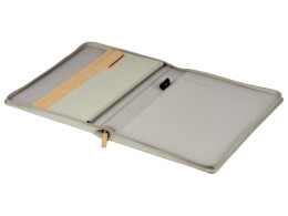 Lettertone Портфолио А4 из RPET на молнии "Harvey", 40 л FSC бумаги, серый