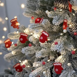 Разное Гирлянда Merry Mittens, красная