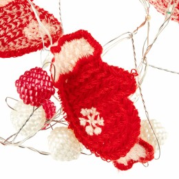 Разное Гирлянда Merry Mittens, красная