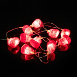 Разное Гирлянда Cosy Poms, красная