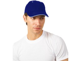 US Basic Бейсболка "New Castle" 6-ти панельная, кл синий/натуральный