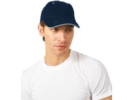 US Basic Бейсболка "New Castle" 6-ти панельная, т синий/белый