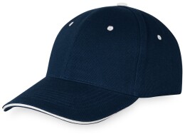 US Basic Бейсболка "New Castle" 6-ти панельная, т синий/белый