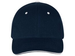 US Basic Бейсболка "New Castle" 6-ти панельная, т синий/белый
