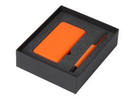 Разное Подарочный набор c пластиковой ручкой, повербанком С1, 5000 mAh, оранжевый