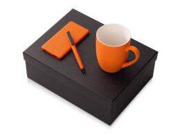 Разное Подарочный набор c кружкой, пластиковой ручкой и повербанком С1, 5000 mAh, оранжевый