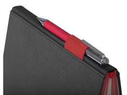 Lettertone Бизнес блокнот "Bossy" с ручкой, черный и красный