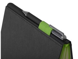 Lettertone Бизнес блокнот "Bossy" с ручкой, черный и зеленое яблоко