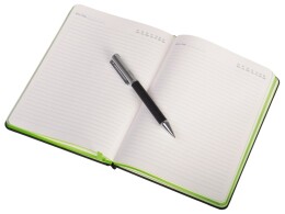 Lettertone Бизнес блокнот "Bossy" с ручкой, черный и зеленое яблоко