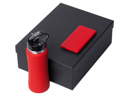 Разное Подарочный набор с бутылкой для воды и повербанком С1, 5000 mAh, красный