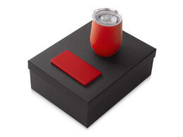 Разное Подарочный набор с термокружкой и повербанком С1, 5000 mAh, красный