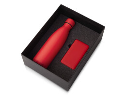 Разное Подарочный набор с термобутылкой и повербанком С1, 5000 mAh, красный