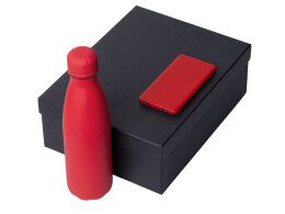 Разное Подарочный набор с термобутылкой и повербанком С1, 5000 mAh, красный