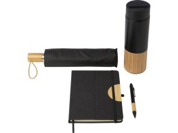 Разное Carmen подарочный набор из блокнота формата А5 в твердой обложке и шариковой ручки - сплошной черный