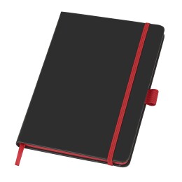 Разное Блокнот "ColorNote Black", твердая обложка A5, 80 листов, черный с красным (Р)