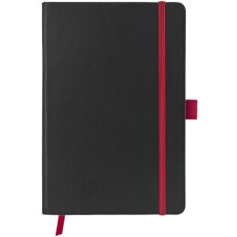 Разное Блокнот "ColorNote Black", твердая обложка A5, 80 листов, черный с красным (Р)