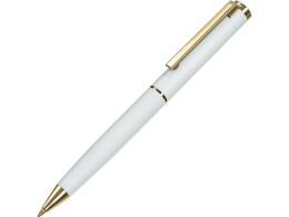 Lettertone Шариковая металлическая ручка с золотистым слоем "Monarch Gold", белая
