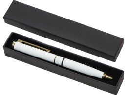 Lettertone Шариковая металлическая ручка с золотистым слоем "Monarch Gold", белая