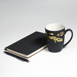 Happy gifts Набор подарочный ARISTOCRATIC: ежедневник, ручка, кружка; черный/золото