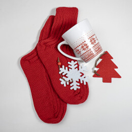 Happy gifts Набор подарочный CHARM: кружка, носки, две игрушки; красный/белый