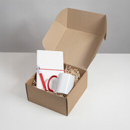 Happy gifts Набор подарочный WHITE VEIL: блокнот, ручка, кружка; белый/красный