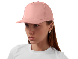 US Basic Бейсболка "Poly" 5-ти панельная 120гр, лососевый