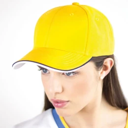 Textile Бейсболка PILOT PIPING SANDWICH, 6 клиньев, металлическая застежка