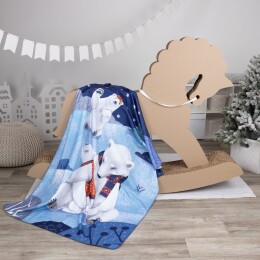 сделано в России Флисовый плед Wintart Bear