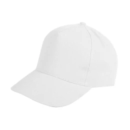 Textile Бейсболка "Light", 5 клиньев, застежка на липучке; белый; 100% хлопок; плотность 150 г/м2