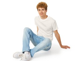 US Basic Футболка "Heavy Super Club" с боковыми швами, мужская, молочный