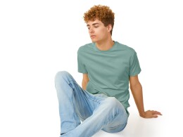 US Basic Футболка "Heavy Super Club" с боковыми швами, мужская, припылено-бирюзовый