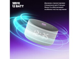 Яндекс Умная колонка Яндекс Станция Мини 3 с Алисой на YaGPT серая, 12 Вт (YNDX-00027GRY)