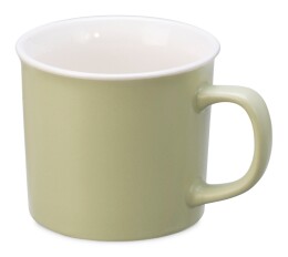 Разное Матовая кружка Nancy 360 мл цветная снаружи, белая внутри, оливковый